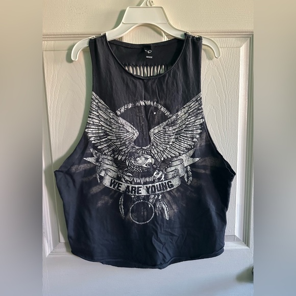 Blue/Gray Distressed Tank Top - Picture 6 of 11